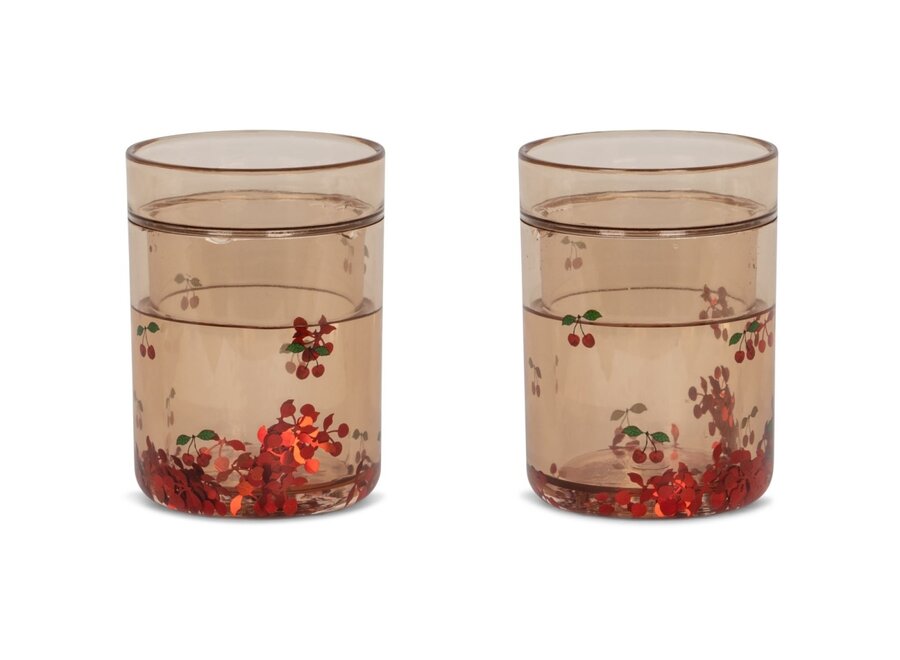 2-pack glitter cups - Cherry