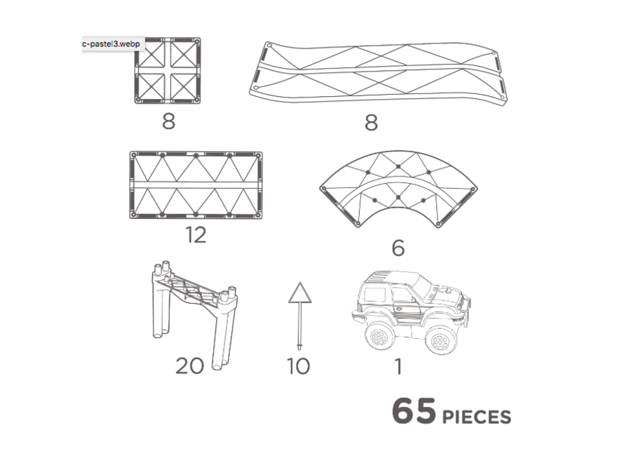 Race Track Intense | 65 Stuks