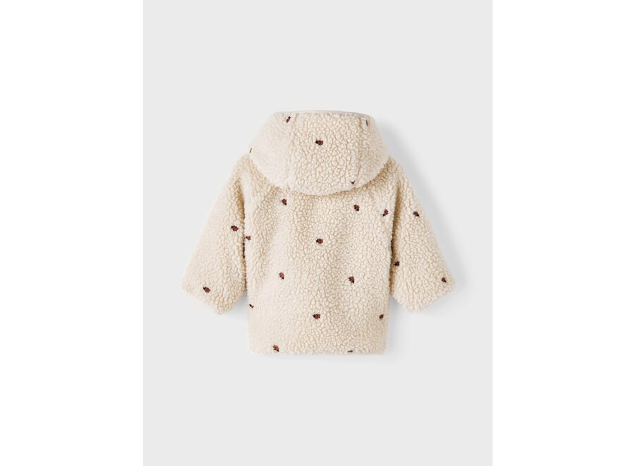 Nalo loose sherpa jacket baby - Fog