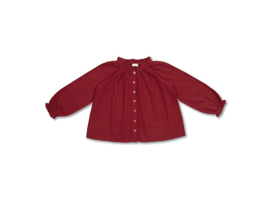 Raglan blouse - Tibetan red
