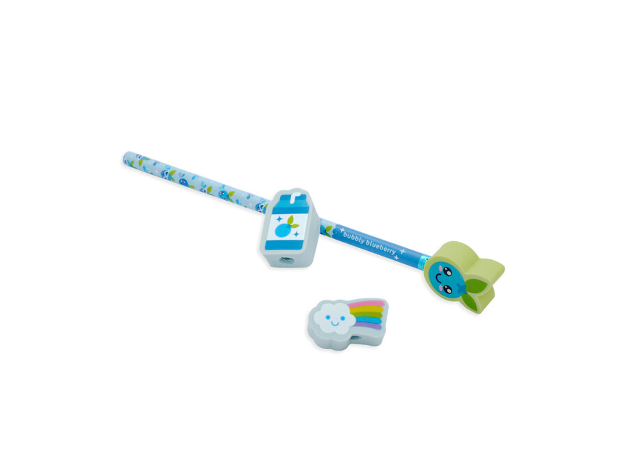 Pencil topper eraser - Blueberry scented