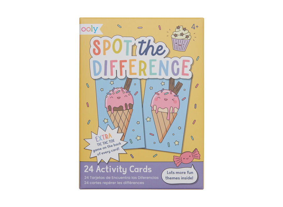 Paper games activity cards - Spot the difference