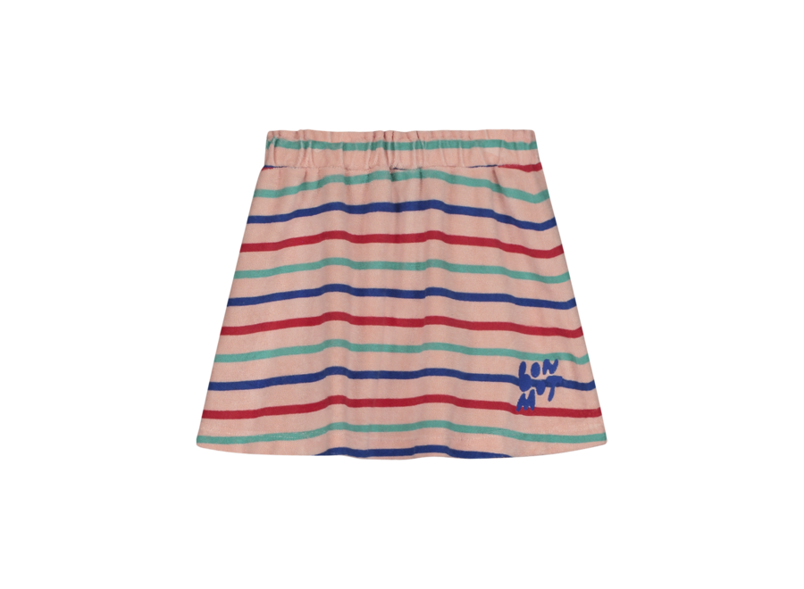 Mini skirt multicolor stripe - Tan rose