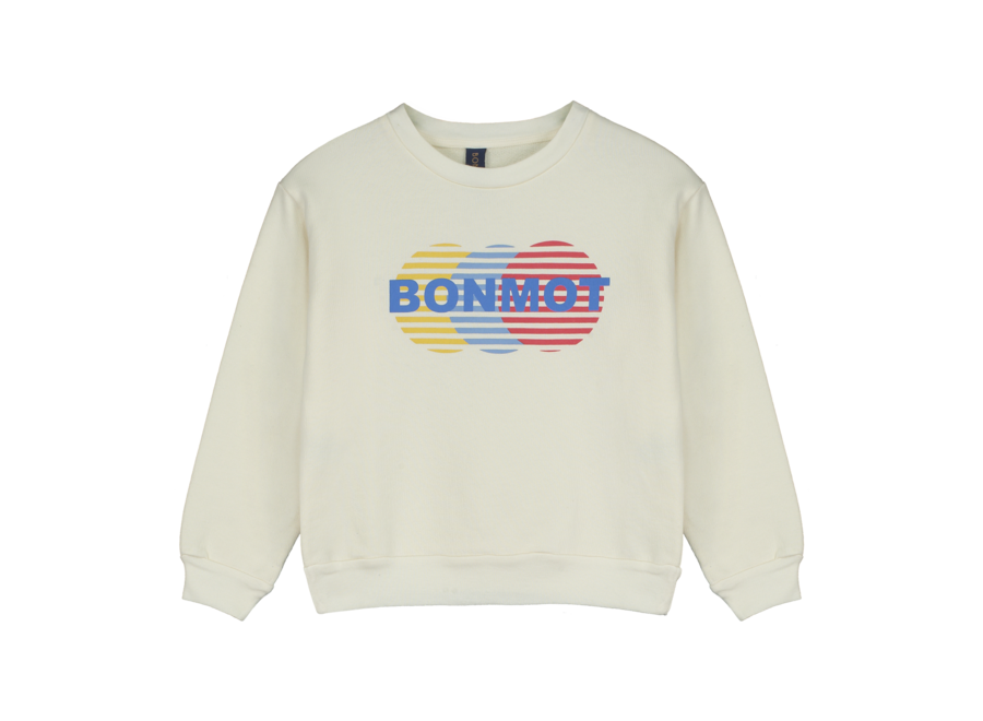 Sweatshirt Bonmot circles - Ivory