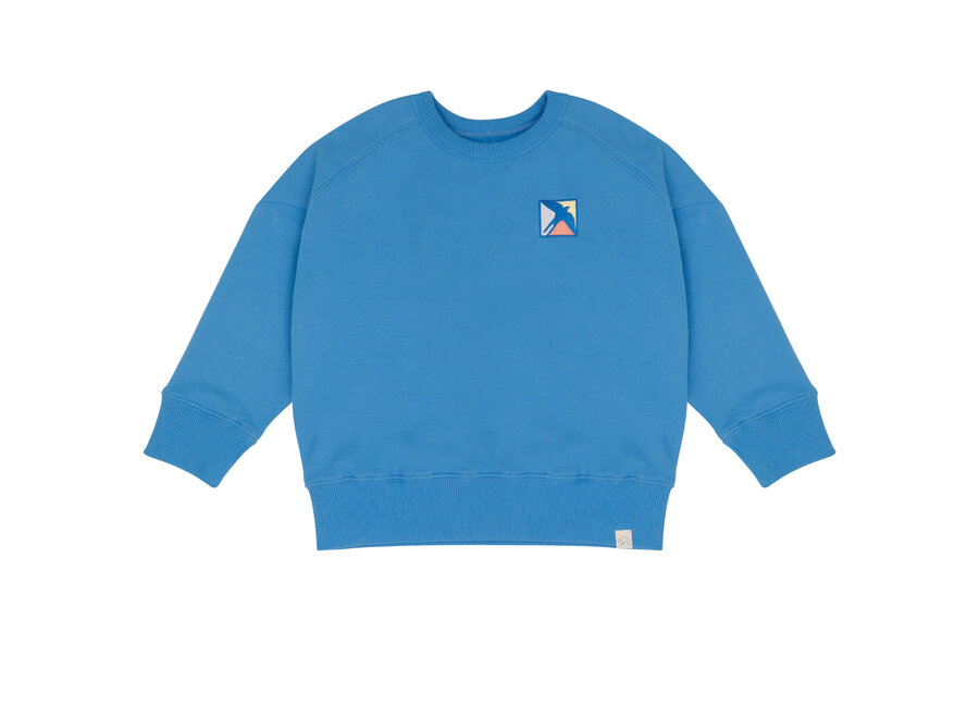 Sammy badge sweater - Bright blue