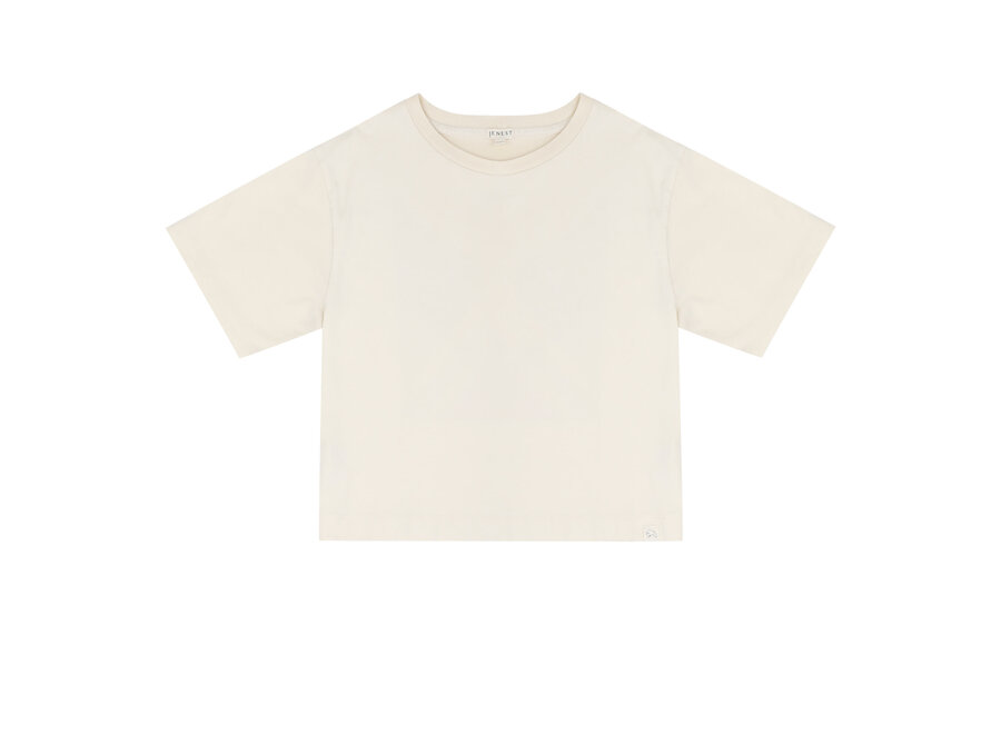 Mase oversized logo shirt - Pebble ecru