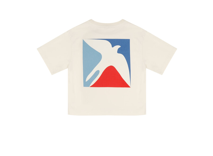 Mase oversized logo shirt - Pebble ecru