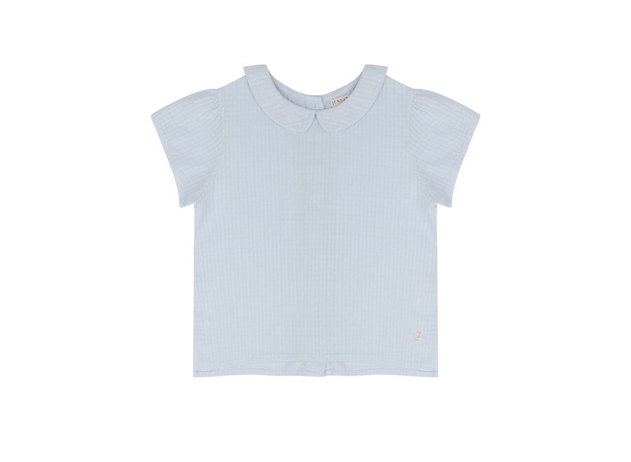 Cosy collar top - Water blue