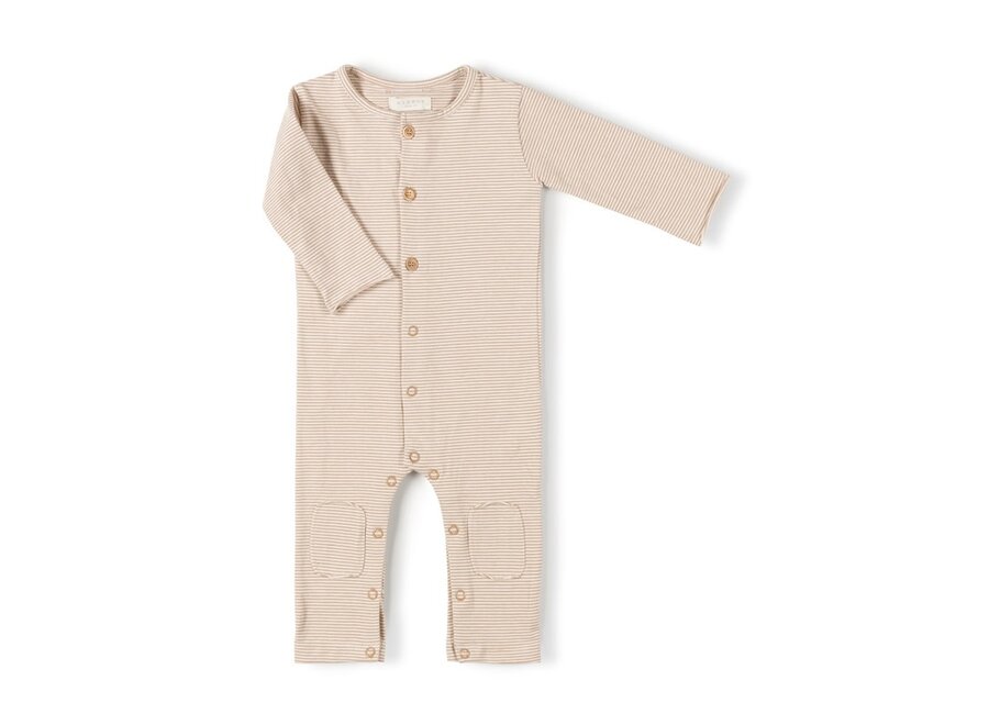 Butt onesie - Caramel stripe