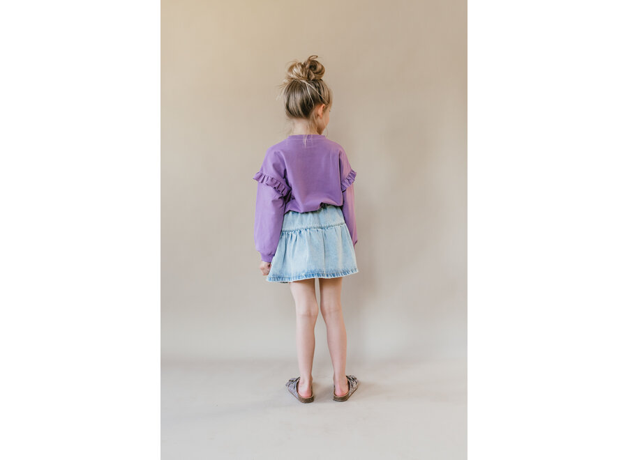 Ruffle sweater - English lavender