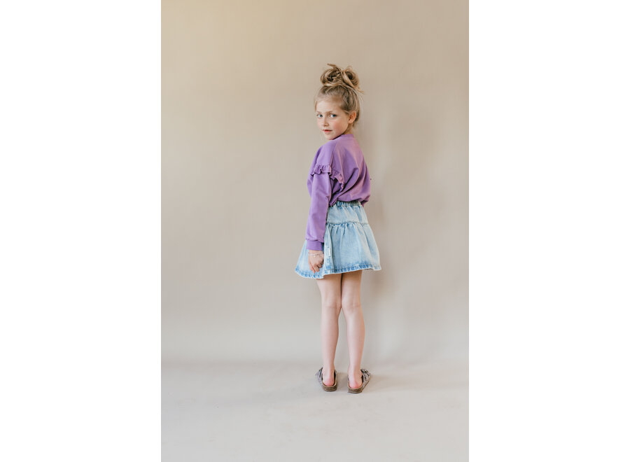 Ruffle sweater - English lavender