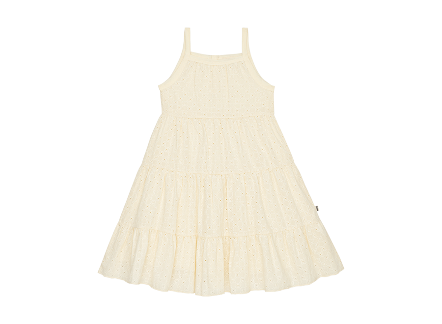 Broidery layer dress - Cream