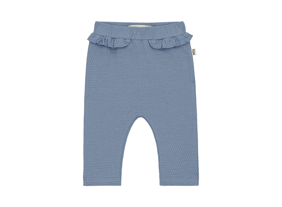 Baby girls ruffled pants - Stone blue