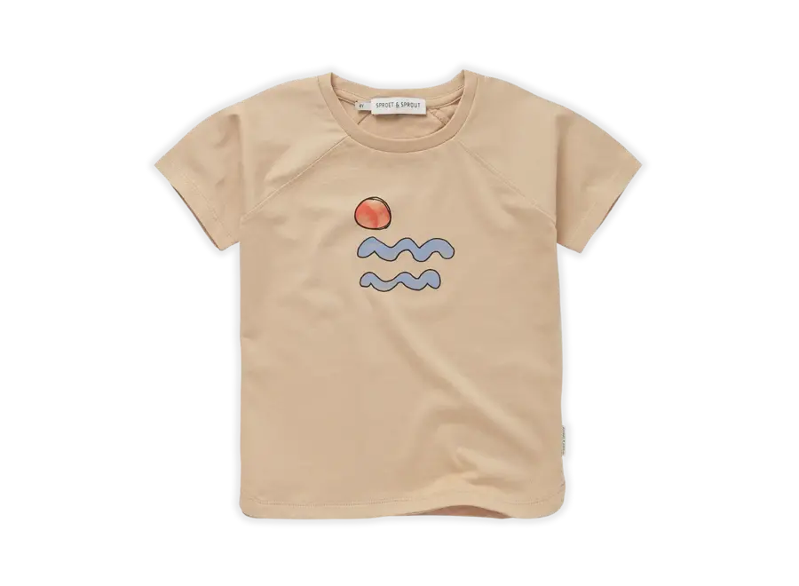 T-shirt raglan Waves - Biscotti