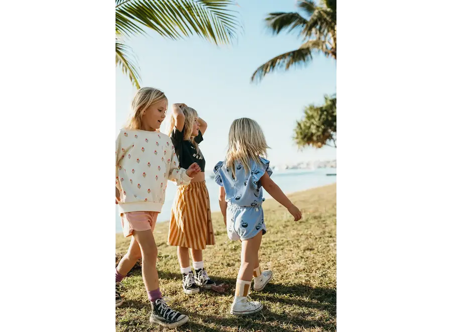 Girls jumpsuit coconut print - Blue mood