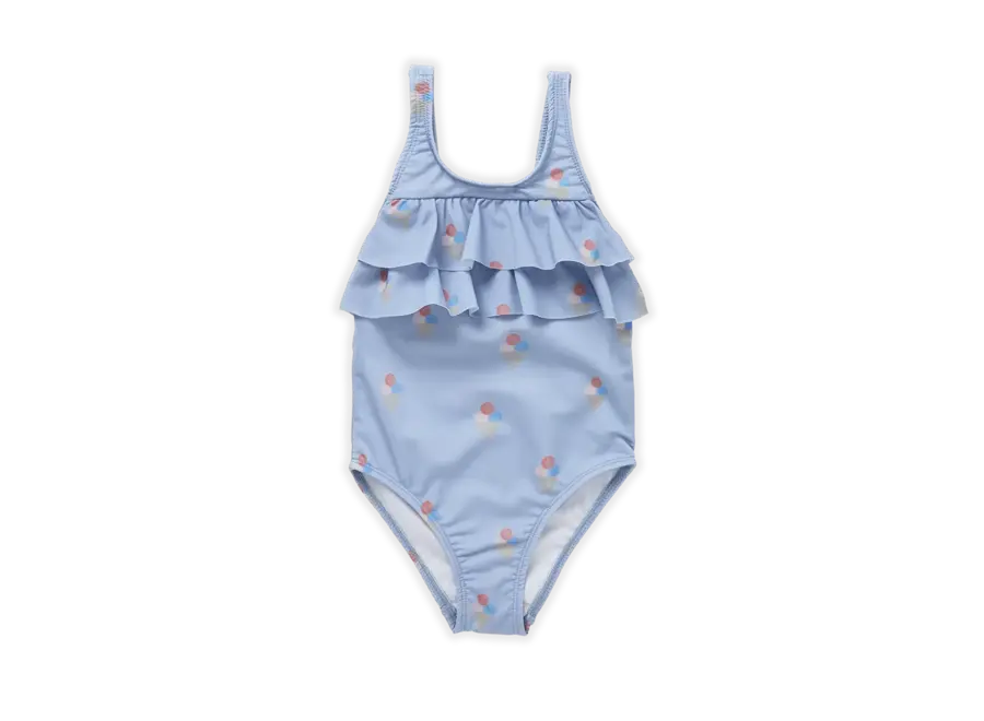 Swimsuit ruffles ice cream - Blue mood