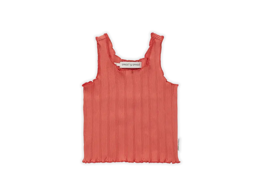 Rib singlet top - Coral