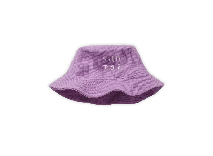 Bucket hat waffle sunset - Purple