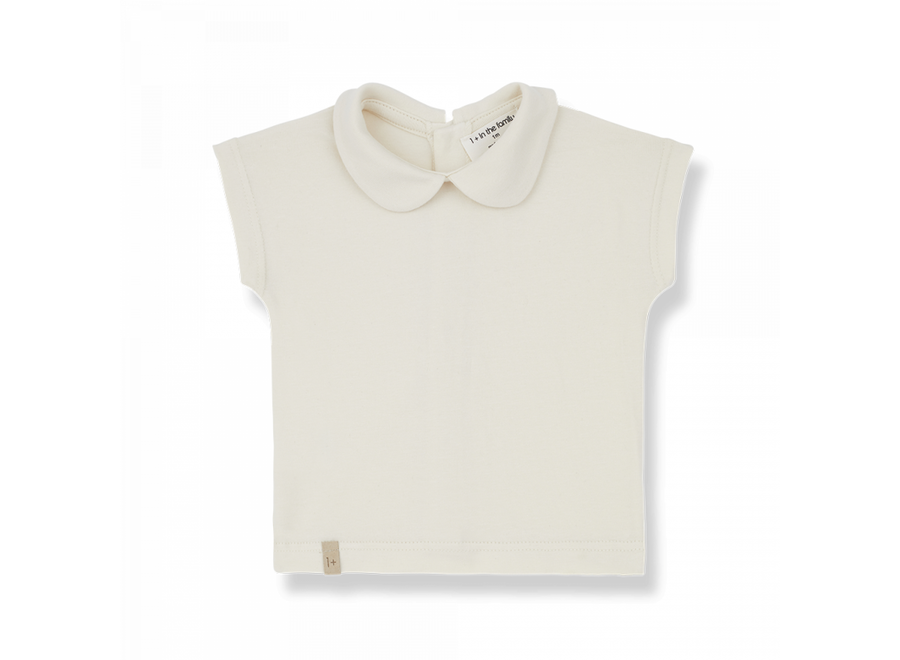 Short sleeve collar blouse Luna - Ivory