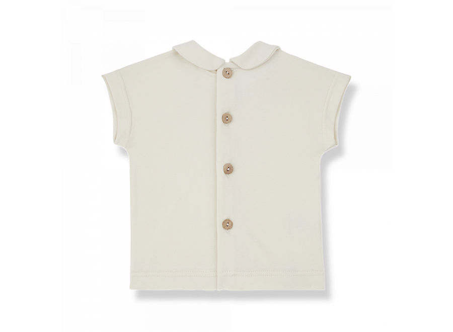 Short sleeve collar blouse Luna - Ivory