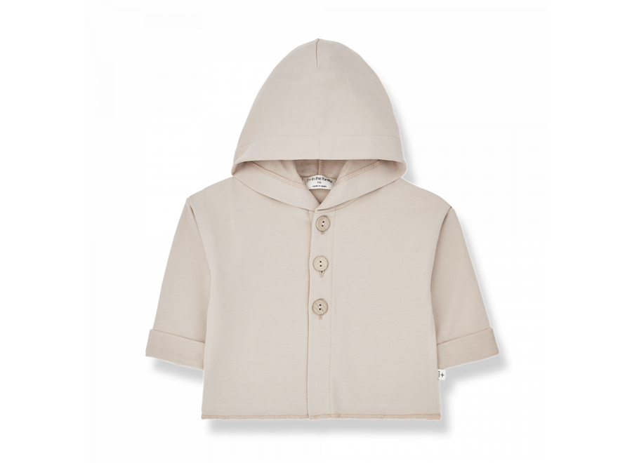 Soft fleece hood jacket Paolo - Nude