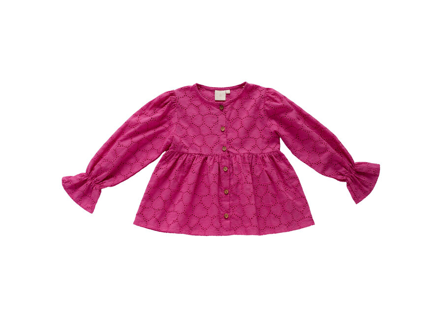 Mila blouse - Pink hearts