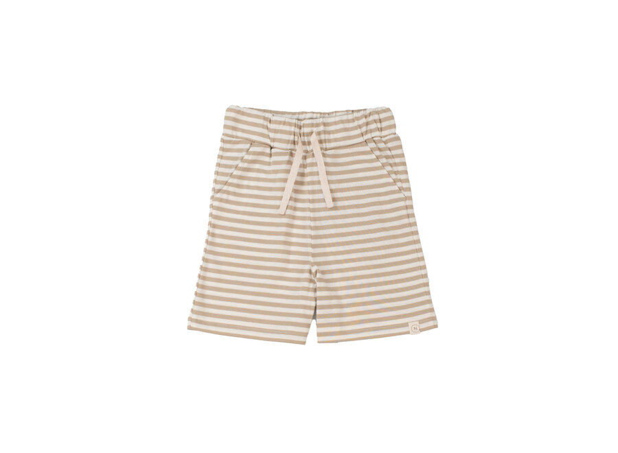 Niels short stripe - Beige