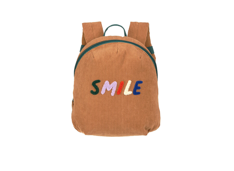 Tiny backpack corduroy - Little gang smile caramel
