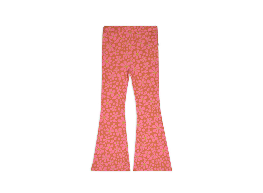 AM. Liv flared pants - Flower-power print