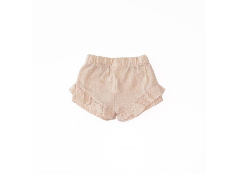 Linen girls shorts - Crochet