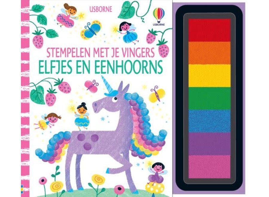 Stempelen met je vingers - Eenhoorns en elfjes