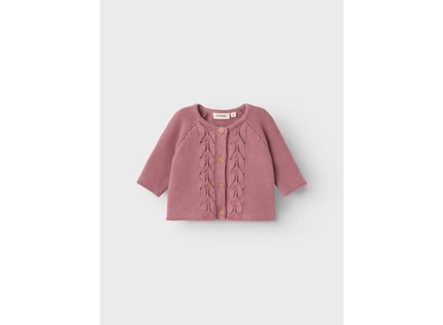 Dora loose knit cardigan - Nostalgia rose