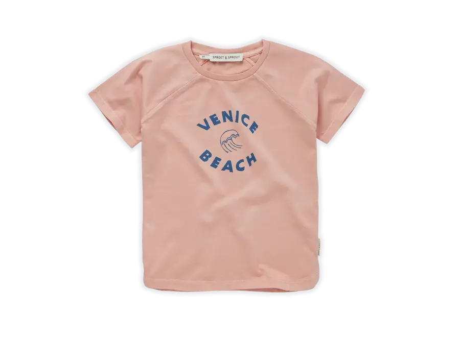 T-shirt raglan Venice beach - Blossom pink