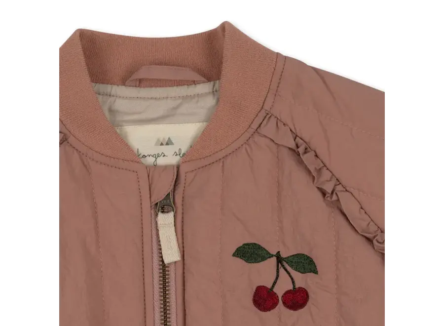 Juno bomber jacket cameo brown cherry