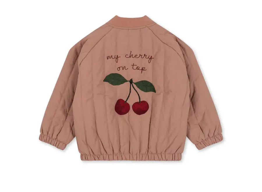 Juno bomber jacket cameo brown cherry