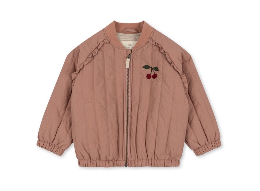 Juno bomber jacket cameo brown cherry