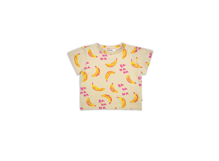 AM. Nomi top - Pink banana print