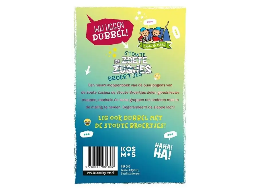 De stoute broertjes - Moppenboek (6+)