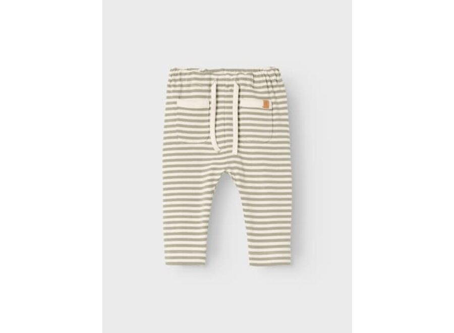 Geo Fon loose pants - Moss grey