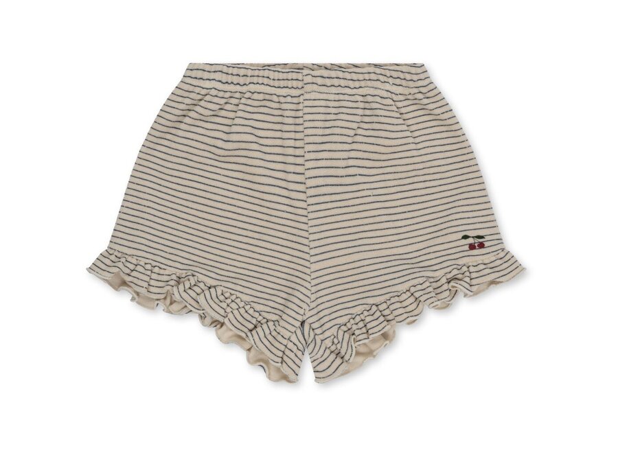 Itty frill shorts - Stripe blue