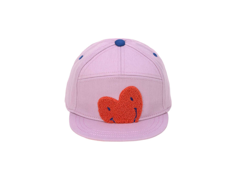 Kids skater cap - Heart lavender