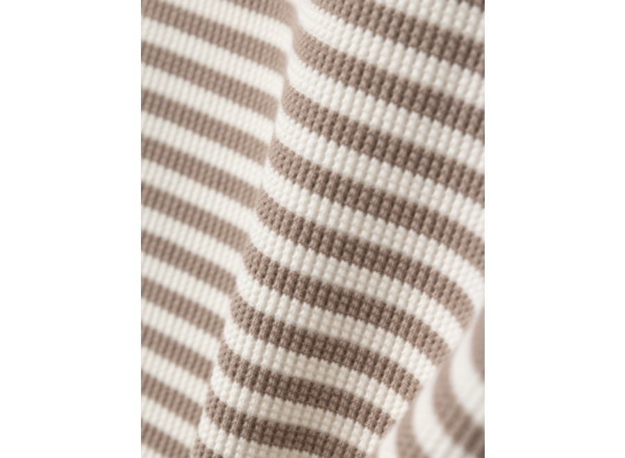 Jonas ss loose top - Mocha meringue stripe