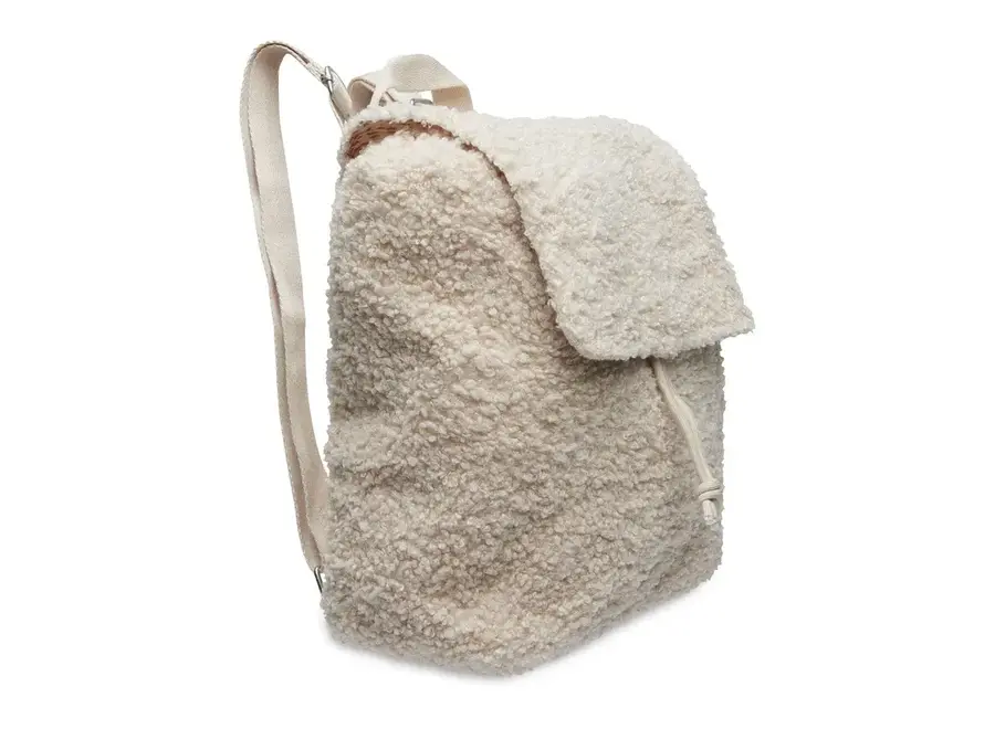 Rugtasje boucle - Naturel