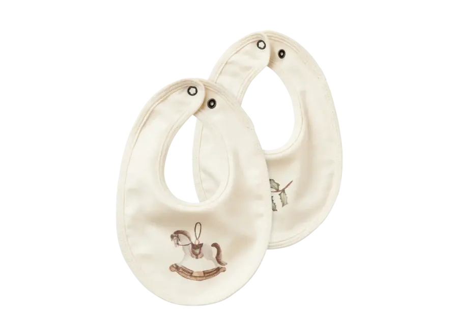 Gio 2-pack bibs - Turtledove