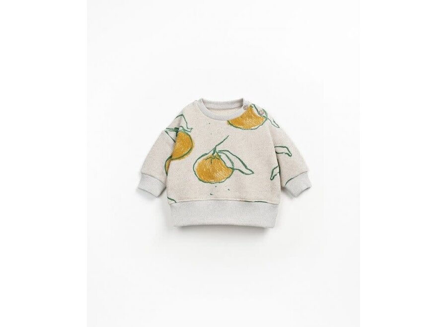 Printed fleece sweater - Grés