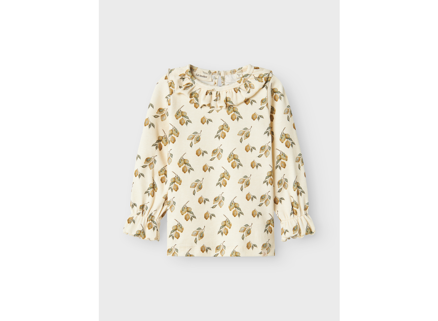Gavo Eug LS top - AOP lemon