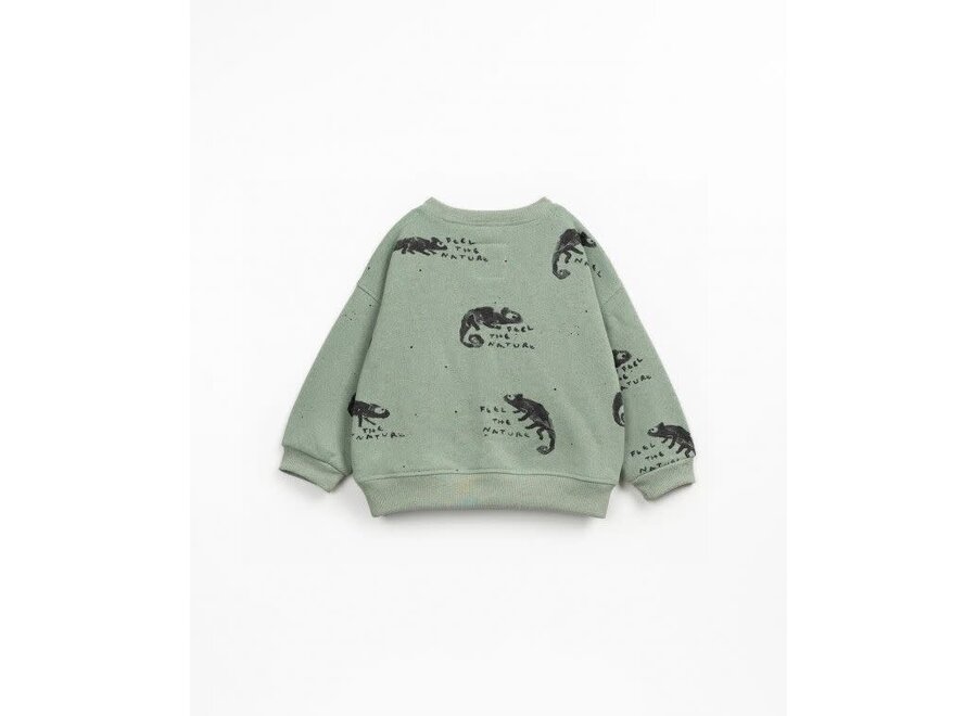 Printed fleece sweat - Feel the nature