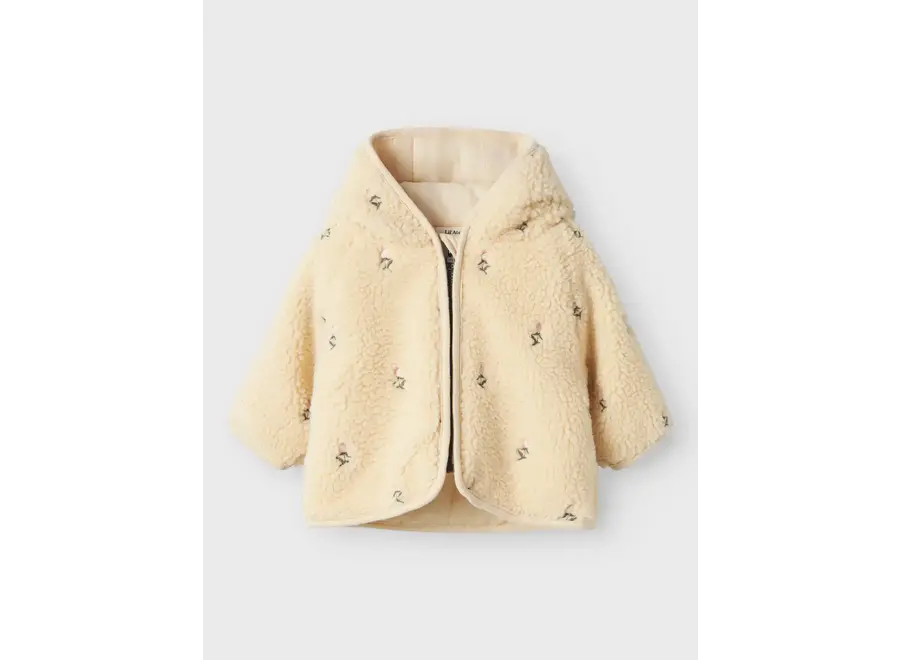 Nalo loose sherpa jacket - Bleached sand