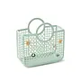 Samantha basket with charms - Light peppermint