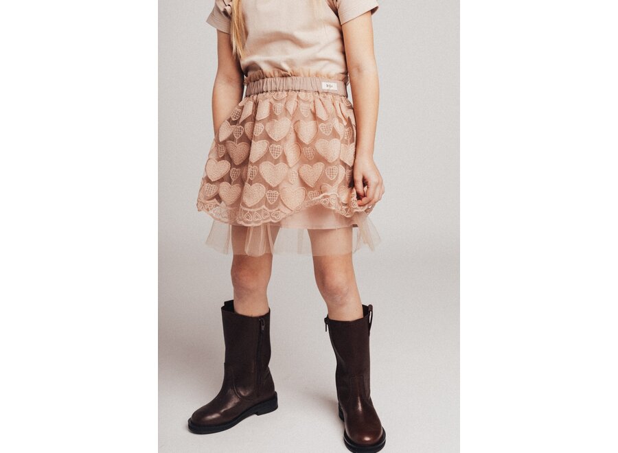 Alvide tulle skirt 3D - Rose mauve